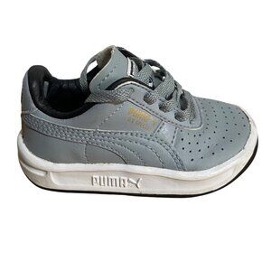 Puma GV Special Toddler Sneakers Size 5 Quarry Gray Leather Lace Up Casual Shoes